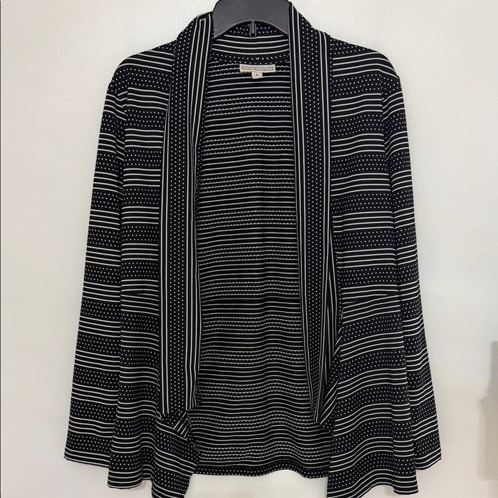 Dana Buchman Black and White Patterned Blazer